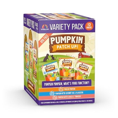 Weruva Pumpkin Patch Up Pumpkin Pumpkin Whats Your Function Variety Pack for Dogs Cats 28oz Pouch Pack of 12