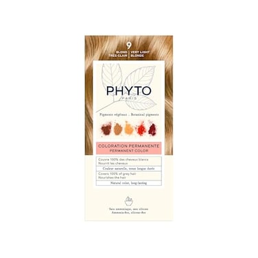 PHYTO Phytocolor Permanent Hair Color 9 Very Light Blonde with Botanical Pigments 100 Grey Hair Coverage Ammoniafree PPDfree Resorcinfree 042 oz