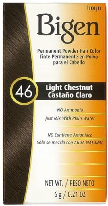 Bigen Permanent Powder Hair Color 46 Light Chestnut 5 Count Pack of 1
