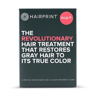 Hairprint True Color Restorer Plus in Dark Enhanced Gray Coverage with Extra Restore Application DyeFree and NonToxic Replenishes Natural Pigment Patented Technology by Dr John Warner