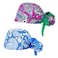 Fassave 2Pcs Working Cap with Buttons and Ribbon TieAdjustable Ponytail Hats with Sweatband Long Hair for WomenColor 03Large