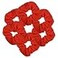 Motique Accessories 6 Pack Large Solid Scrunchies Hair ElasticsRed