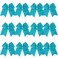 ICObuty 8 Inch Cheerleader Bows Ponytail Holder Solid Color Cheerleading Bows Hair Tie Teal