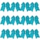 ICObuty 8 Inch Cheerleader Bows Ponytail Holder Solid Color Cheerleading Bows Hair Tie Teal