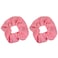 Motique Accessories Set of 2 Large Solid Scrunchies Light Pink