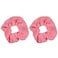 Motique Accessories Set of 2 Large Solid Scrunchies Light Pink