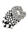BBTDIN Checkered Plaid Hair Scrunchies Black White Checkerboard BW17 Black White Plaid3 Pcs