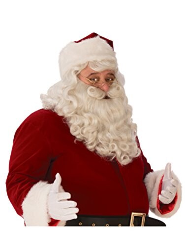 Rubies Santa Claus Premium Beard Wig Set for Adults Mens No Size