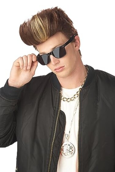 California Costumes MC Poser Rapper Wig Standard Brown