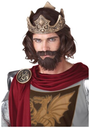 California Costumes Brown Medieval King Wig