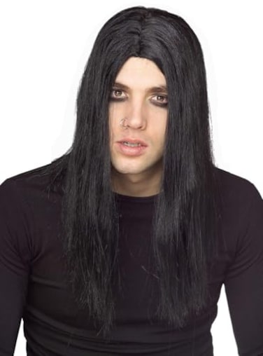 Rubies Evildoer Black Wig for Adults Mens No Size