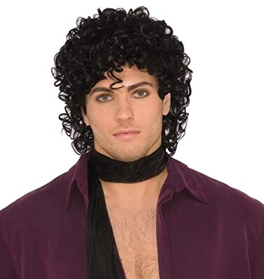 Forum Novelties 80s Rock Star Royalty Wig Black One Size