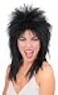 Rubies Superstar Black Spiked Wig for Adults Womens No Size
