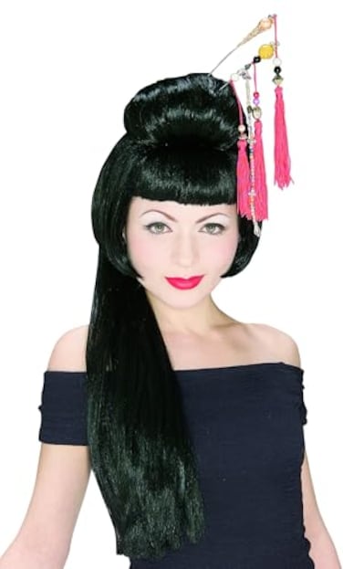 Rubies Traditional Asian Inspired Long Haired Wig for Adults Womens No Size