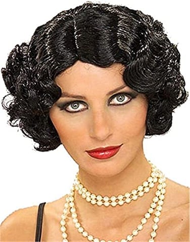 Rubies Flapper Black Wig for Adults Womens No Size