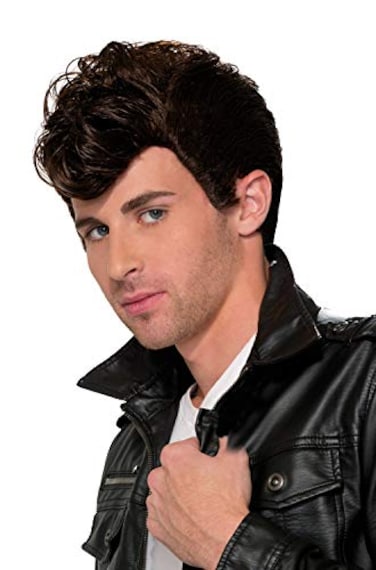 Rubies 50s Greaser Brown Wig for Adults Mens No Size