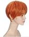 OYSRONG New Handsome Men Short Orange Straight Cosplay Wig