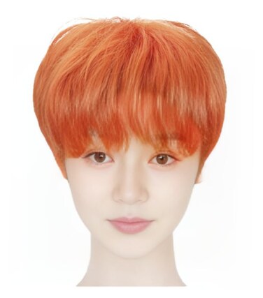 OYSRONG New Handsome Men Short Orange Straight Cosplay Wig