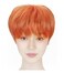 OYSRONG New Handsome Men Short Orange Straight Cosplay Wig