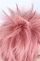 Linfairy Unisex Straight Short Pink Anime Cosplay Wig Halloween Costume Wig for Men