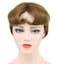 karlery Womens Short Wave Braided Brown Ponytail Wig Anime Party Cosplay Halloween Wig