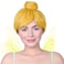 ColorGround Womens Short Blonde Cosplay Costume Wig with Bun