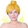 ColorGround Womens Short Blonde Cosplay Costume Wig with Bun