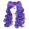 ColorGround Long Curly Cosplay Wig with 2 PonytailsDark BlueDark Purple