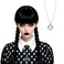 QACCF Womens Long Straight Braided Full Bang Black Synthetic Cosplay Costume Full Wig Braid Jet