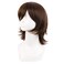 MapofBeauty 14 Inch35 cm Short Cosplay Wolf Tail Synthetic Side Bangs Party Wig Brown