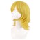 MapofBeauty 14 Inch35 cm Short Cosplay Wolf Tail Synthetic Side Bangs Party Wig Yellow