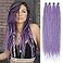 Kraler Lavender Purple Dreadlock Extensions 22 Synthetic Crochet Dreads Extensions 100 Handmade Single Ended Dreads Thin 06cm Width Reggae Style Dreadlock for Girls10 Strands