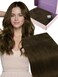 Fshine Human Hair Genius Weft Chocolate Brown Hair Extensions 16 Inch 50g Real Human Extensions for Women Light Brown Genius Weft Sew in Brown Bundle