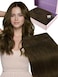 Fshine Human Hair Genius Weft Chocolate Brown Hair Extensions 16 Inch 50g Real Human Extensions for Women Light Brown Genius Weft Sew in Brown Bundle