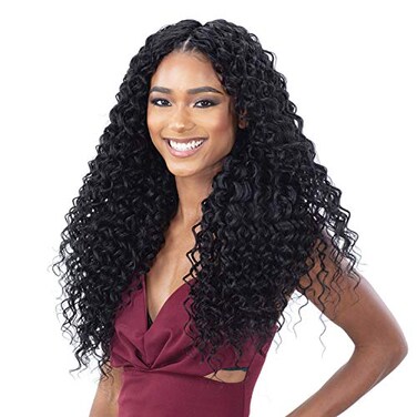 Organique Mastermix Synthetic Weave Beach Curl 24 1B Off Black