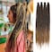 Kraler 22 Inch 40 Strands Dreadlock Extensions Thin 06cm Width Ombre Brown Synthetic Crochet Dreads Extensions 100 Handmade Single Ended Dreads Reggae Style Dreadlock for Worman