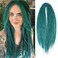 Sangtok 15 pcs Double Ended Dreadlock Extensions 24 inch Teal Green Dreads Extensions Thin 06cm Fake Dreadlocks DE Synthetic Dreadlock Extensions Reggae Hippie Ombre Dreads for Women