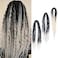 Lounoke 24 Inch Double Ended Dreadlock Extensions Sets 20 Strands 3 In 1 Mixed Synthetic Dreads Extensions Gray to White StraightCurlyBoho Handmade Dreads Hippie Style Dreadlocks for Woman