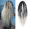 Lounoke 24 Inch Double Ended Dreadlock Extensions Sets 20 Strands 3 In 1 Mixed Synthetic Dreads Extensions Gray to White StraightCurlyBoho Handmade Dreads Hippie Style Dreadlocks for Woman