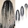 Lounoke 24 Inch Double Ended Dreadlock Extensions Sets 20 Strands 3 In 1 Mixed Synthetic Dreads Extensions Gray to White StraightCurlyBoho Handmade Dreads Hippie Style Dreadlocks for Woman