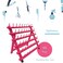 lightmay Braiding Hair Rack with 60 Pegs Standing Versatile Extension Hair Holder with 60 Spools Ergonomic Braid Stand for Stylists TimeSaving rose red