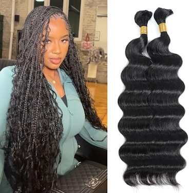 DMKEEP Bulk Human Hair for Braiding Loose Wave No Weft 100 Human Braiding Hair Professionally Salon Dyeing for EyeCatching Natural Color 18 Inch