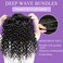 UDesire Deep Wave Bundles Human Hair 2012A Brazilian Virgin Human Hair Single Bundle 100 Unprocessed Deep Wave Bundles Double Weft Deep Curly Weave for Black Women Natural Black Water Wave Bundle