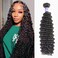 UDesire Deep Wave Bundles Human Hair 2012A Brazilian Virgin Human Hair Single Bundle 100 Unprocessed Deep Wave Bundles Double Weft Deep Curly Weave for Black Women Natural Black Water Wave Bundle