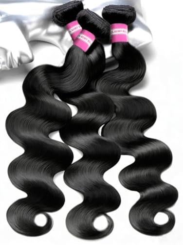 inlovwith Body Wave Bundles Human Hair 100 Unprocessed Indian Healthy Virgin Hair Bundles for Women Keep Texture After Multiple Washes3 Bundles 18 20 22 Inches
