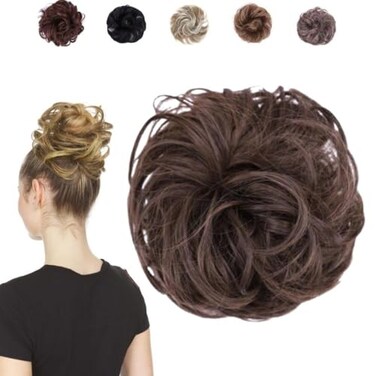 Juvabun Medium Brown Messy Bun Hair Piece