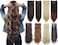 Lelinta 7Pcs 23 Thick Straight Full Head Clip in on Double Weft Hair Extensions Silver Grey