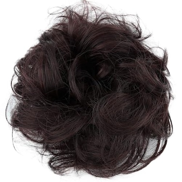 CAISHA Messy Scrunchie Bun Voluminous Wavy Hairpiece Heatresistant Synthetic Fibres Wine Red Mix G23A