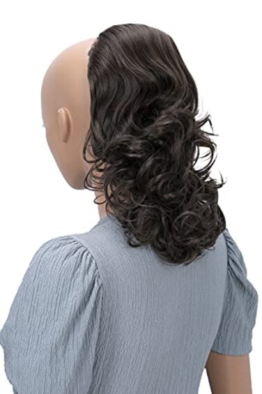 CAISHA 12 Hair Piece Braid Ponytail Extension Voluminous Wavy Brown PH2a