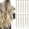 REDMENCO Colored Hair Extensions Clip In 12 Pieces Blonde